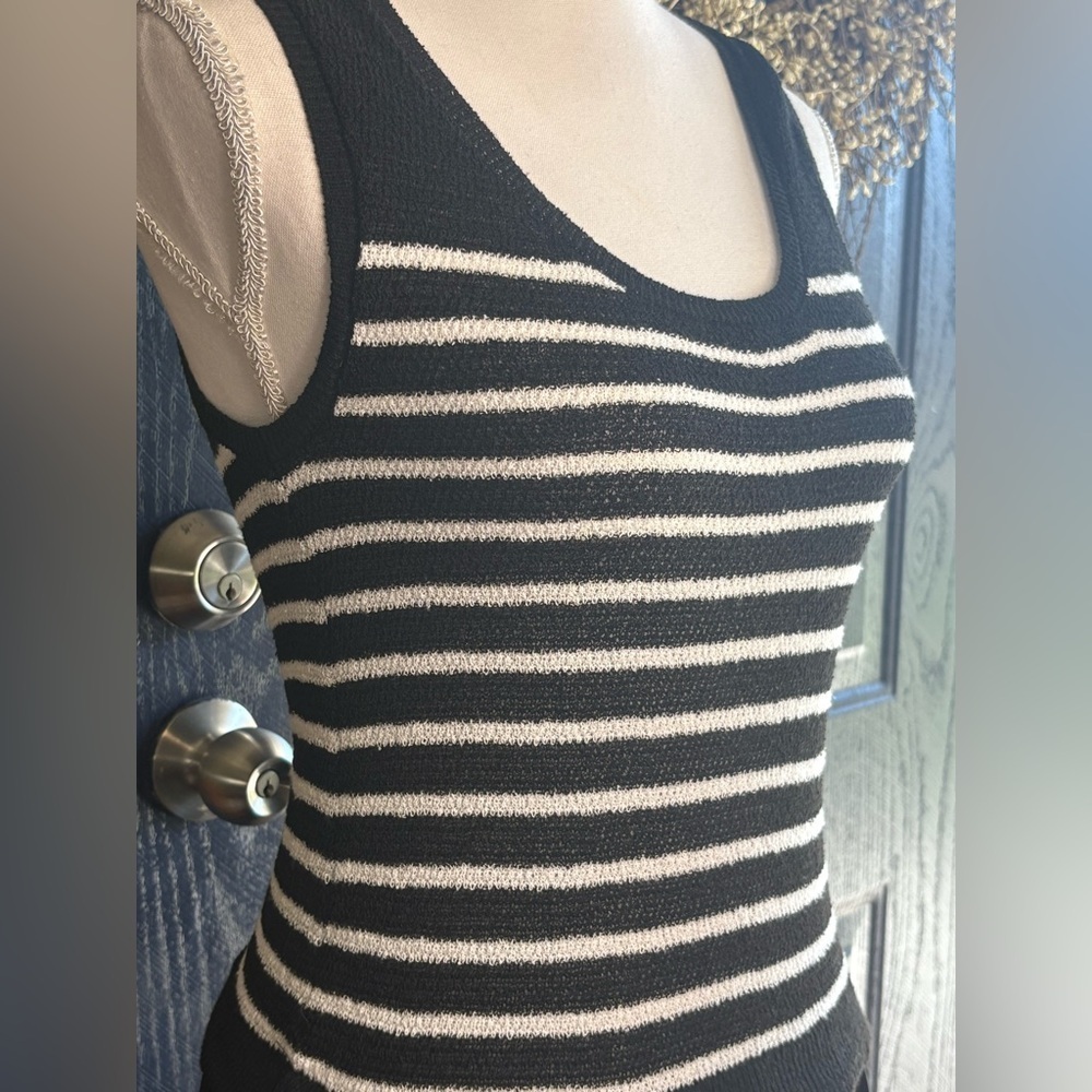 Taylor Women's Striped Black Maxi Dress w/ pockets size Medium NWT - Picture 3 of 16
